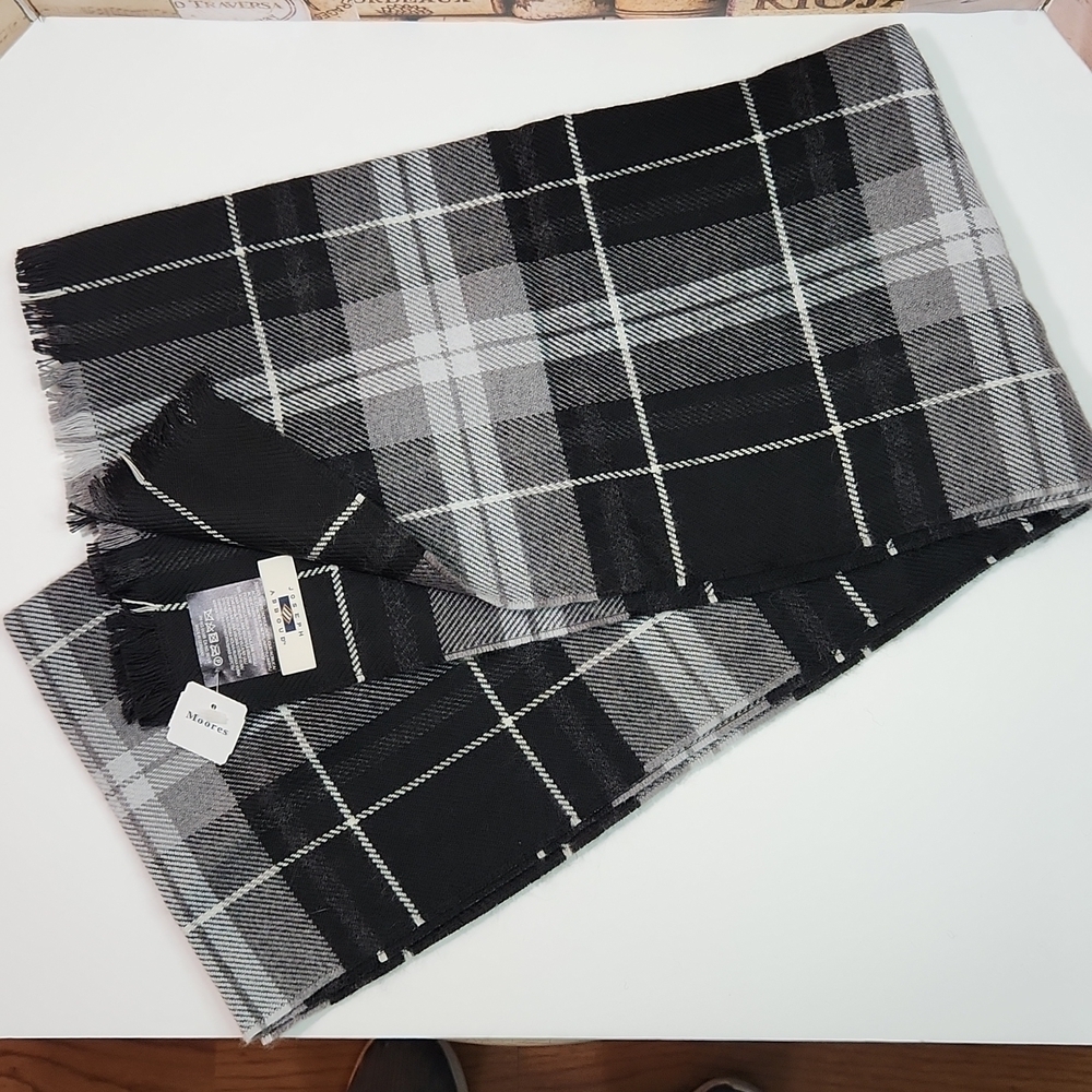 NEW Plaid Wool Blend Dress Scarf, Joseph Abboud